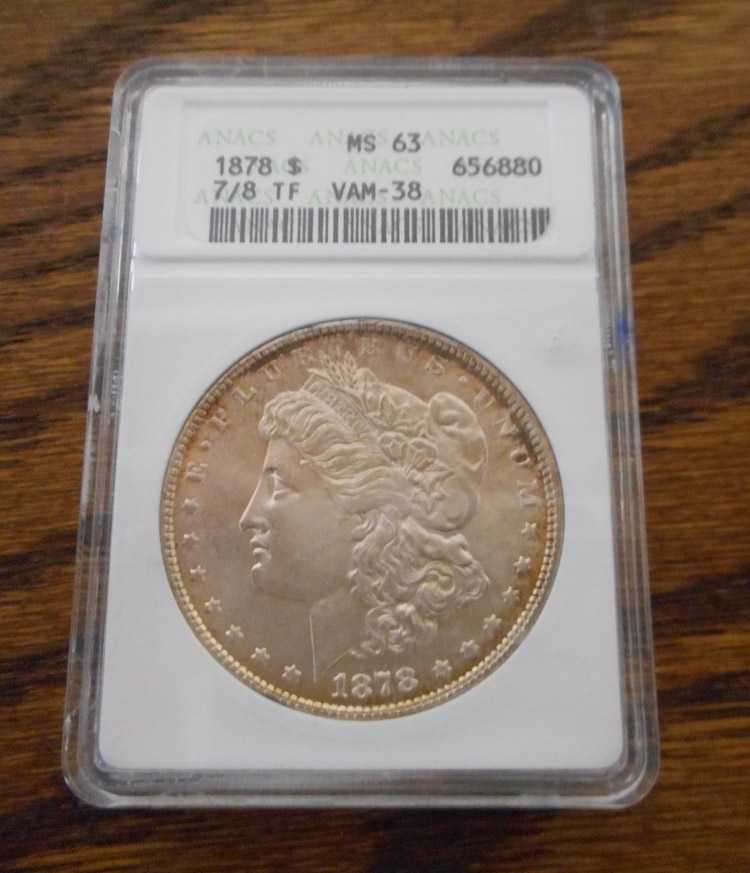 Appraisal: U S SILVER MORGAN DOLLAR -P TF ANACS cased and