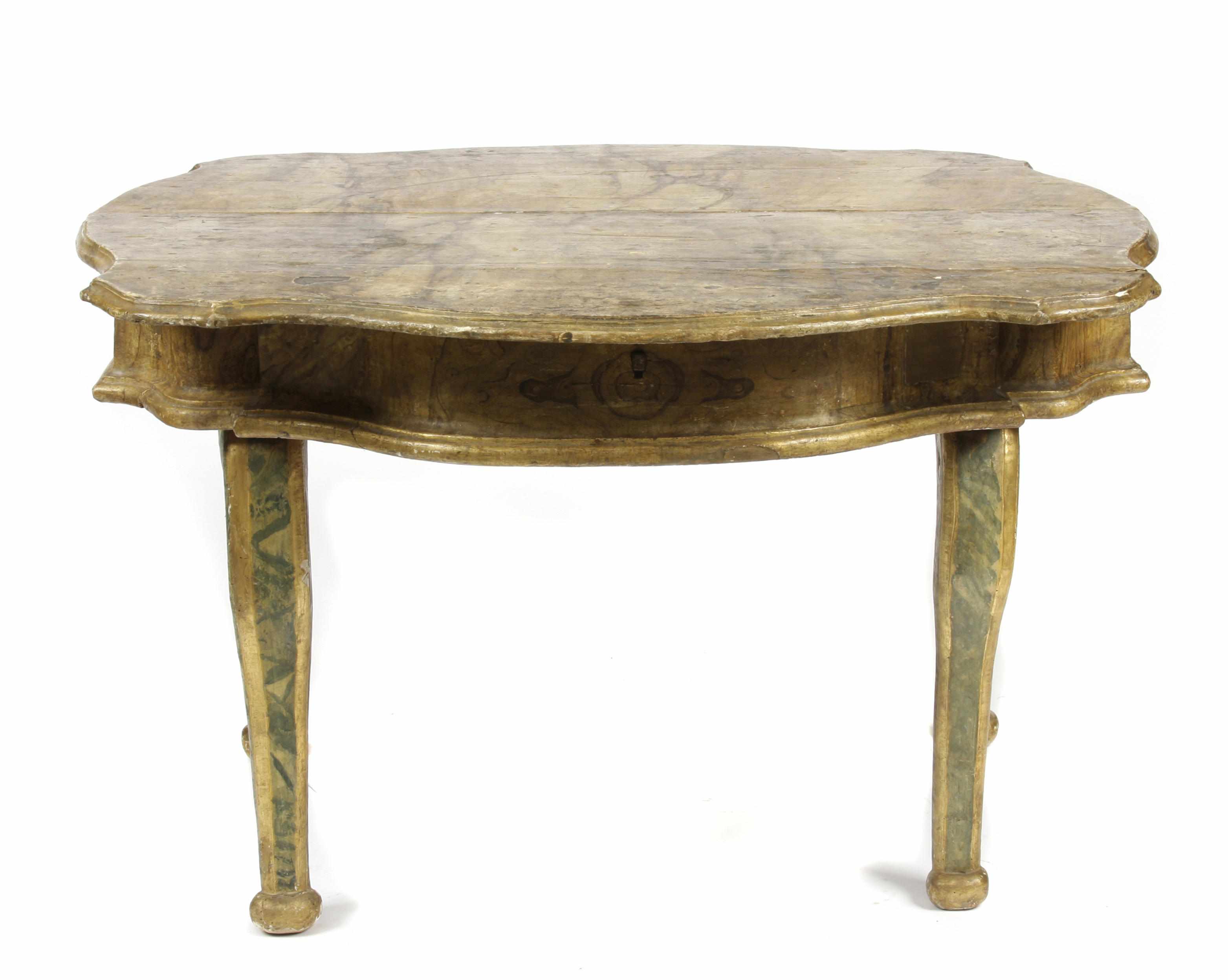 Appraisal: An Italian Rococo style faux marble center table th centuryheight