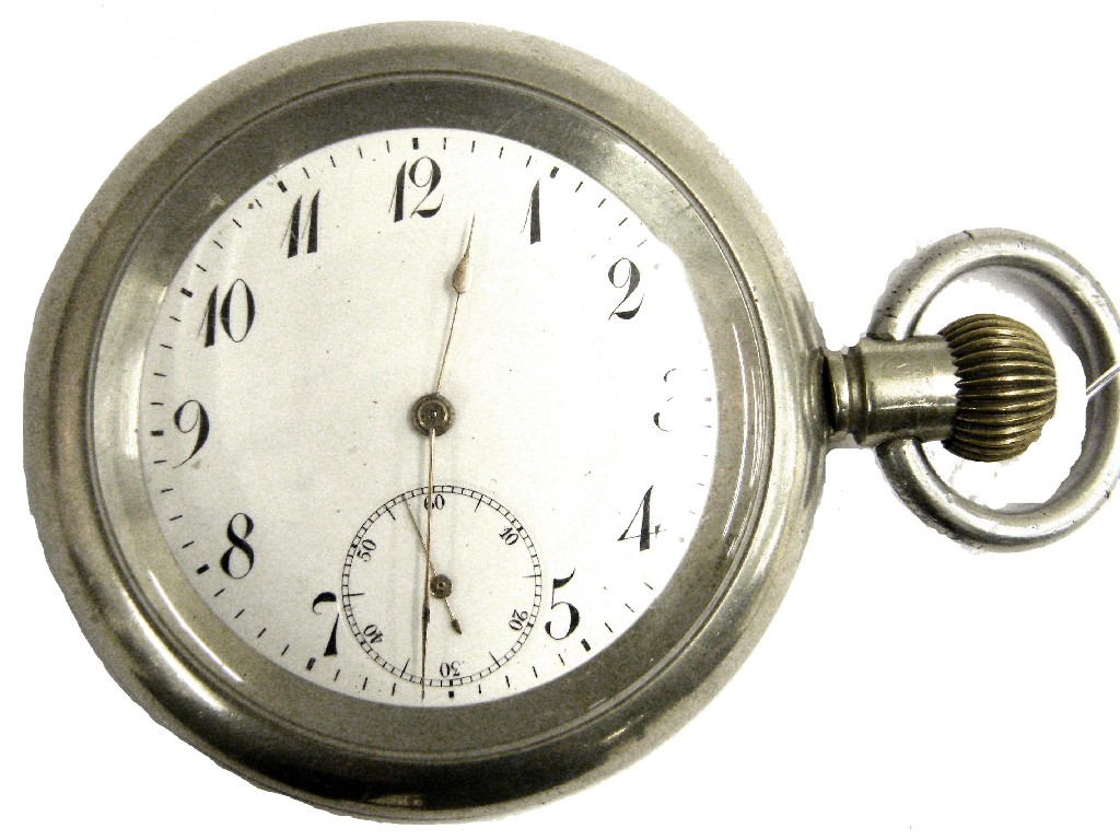 Appraisal: Late th century German lever nickel cased pocket watch the