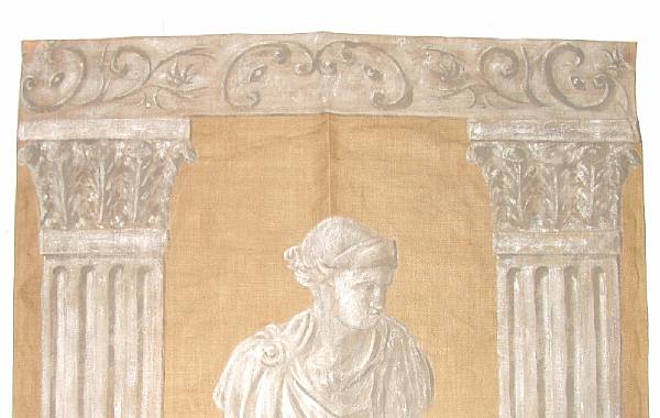 Appraisal: A pair of Neoclassical style paint decorated wall hangings height