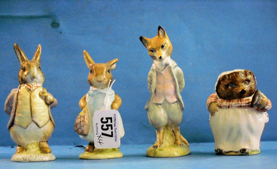 Appraisal: Beswick Beatrix Potter figures Mrs Tiggywinkle Mr Benjamin Bunny Mrs