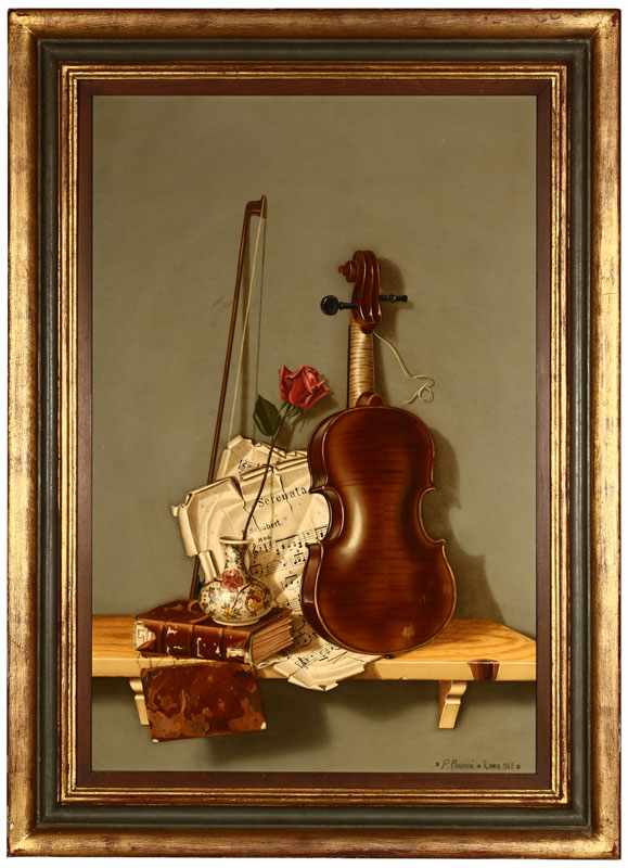 Appraisal: Pier Luigi Cesarini - Italian Still Life with Violin