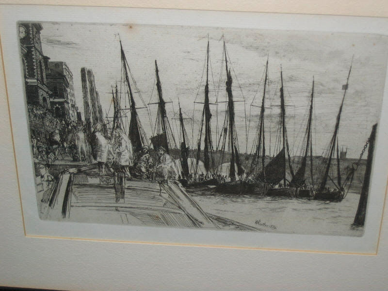 Appraisal: JAMES ABBOTT MCNEILL WHISTLER AMERICAN - BILLINGSGATE K etching signed