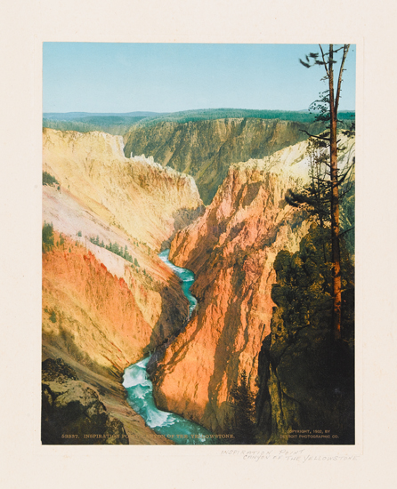 Appraisal: WESTERN PHOTOGRAPHS Jackson William Henry Pair of prints of Yellowstone