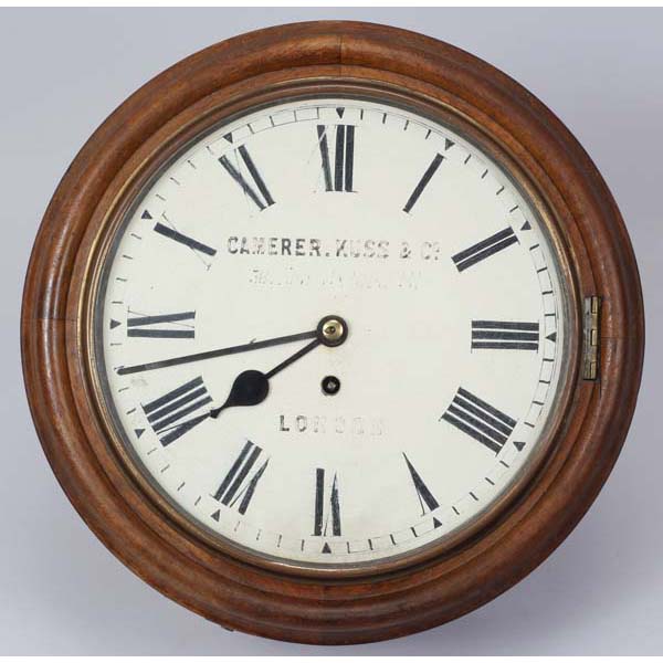 Appraisal: Camerer Kuss Co London gallery wall clock Needs spring repair