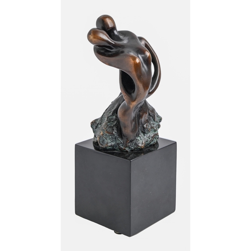 Appraisal: A bronze sculpture of a couple signed JP and numbered