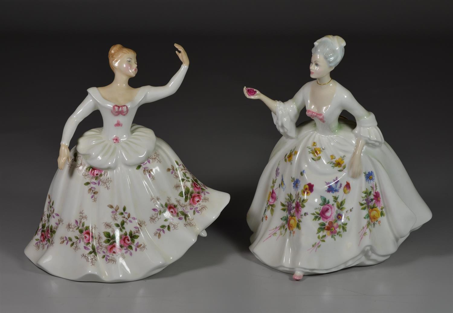 Appraisal: Royal Doulton bone china figurines Shirley HN Diana HN with