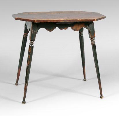 Appraisal: Fine New England Queen Anne tea table birch and maple