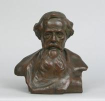 Appraisal: Attributed to Joza Krupka Czechoslovakian - Charles Dickens Wood sculpture