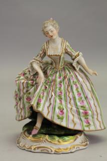 Appraisal: Antique French Sevres Porcelain Maiden in a floral decoarated dress