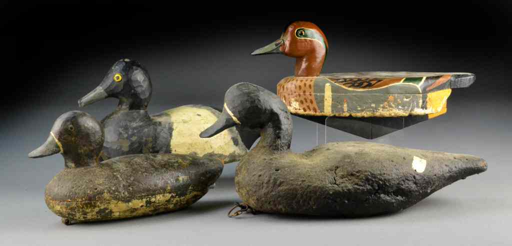 Appraisal: Duck Decoys - including cork - some signedPolychrome painted one