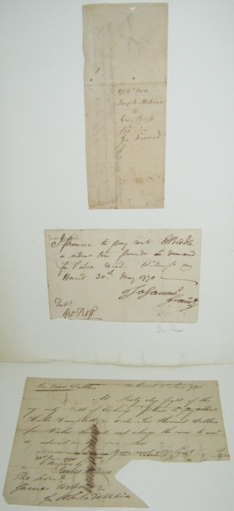 Appraisal: GEORGE ROSS JAMES WILSON SIGNERS--PENNSYLVANIA Three items George Ross Two