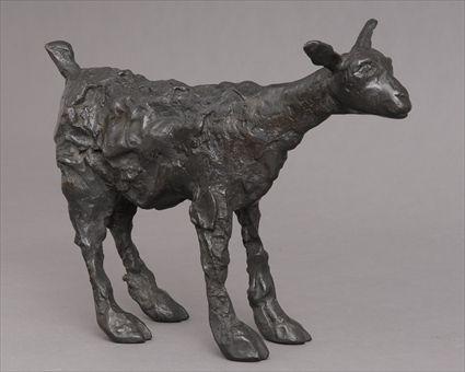 Appraisal: TWO BRONZE FIGURES The first a figure of a calf