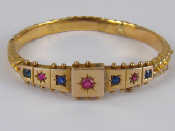 Appraisal: An antique carat gold bangle internal width approx cm weight