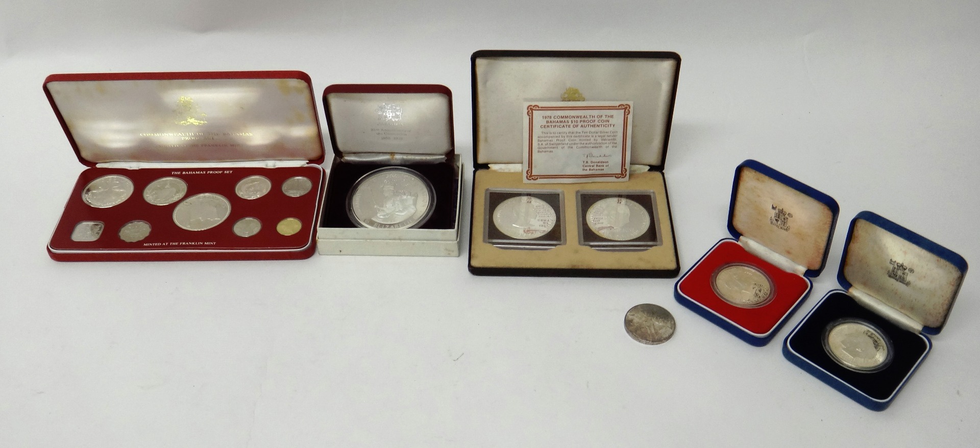 Appraisal: A Bahamas proof silver two ten dollars two coin set