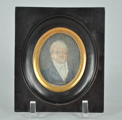 Appraisal: A Miniature Portrait of a Gentleman Painted in oil on