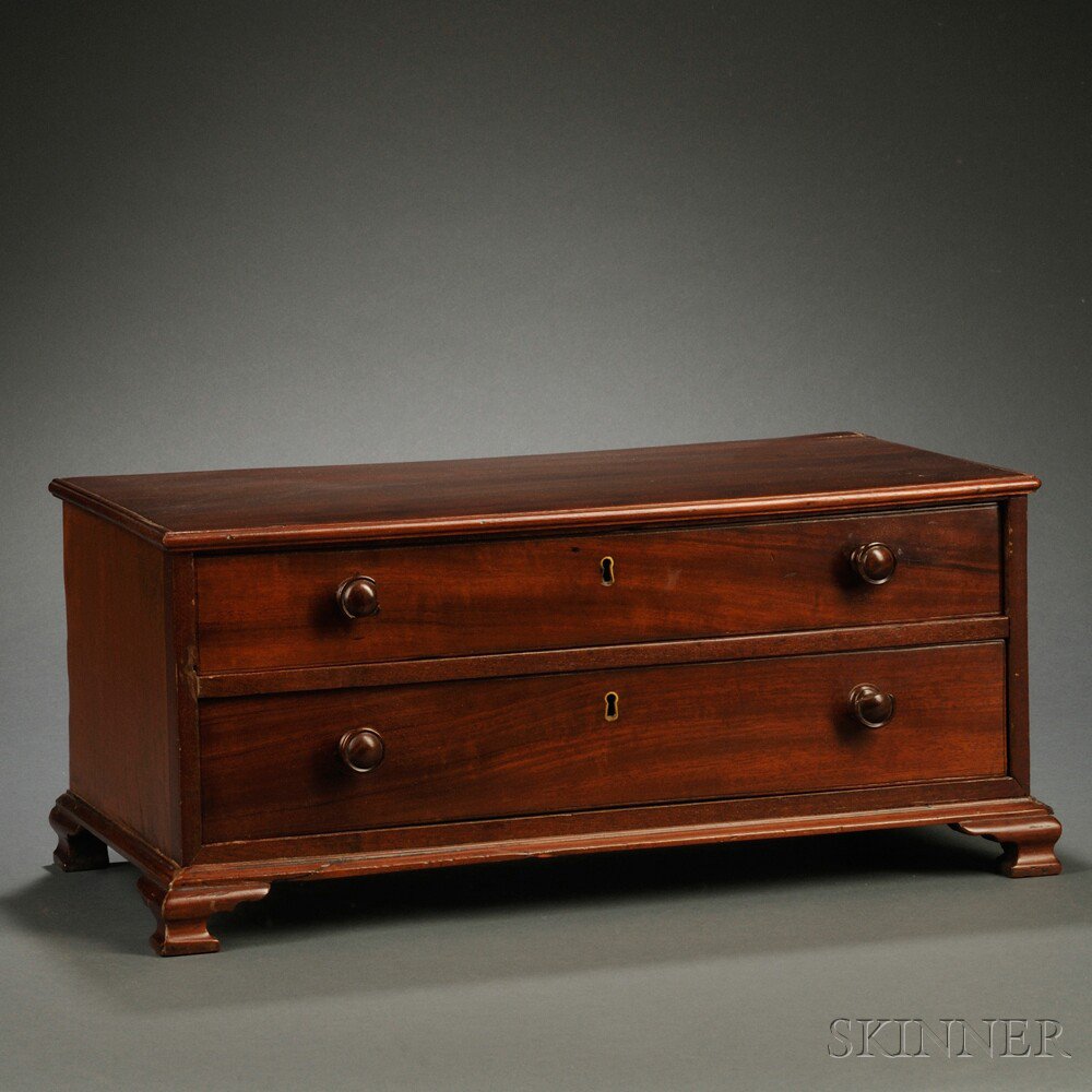 Appraisal: Mahogany Jewelry Box England late th early th century rectangular