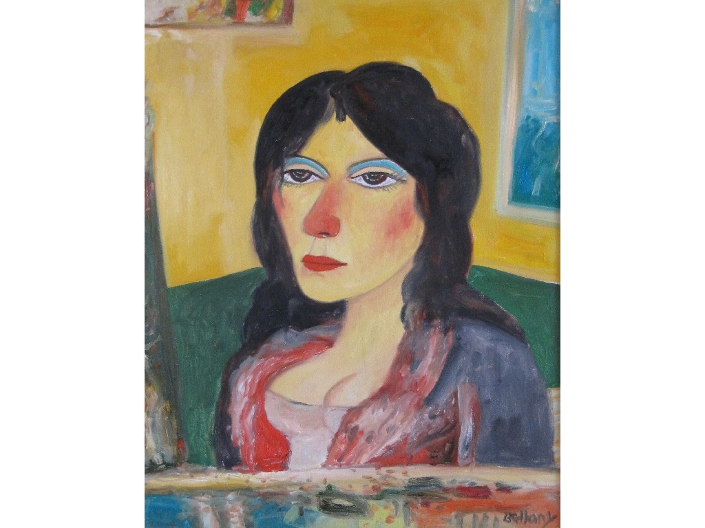 Appraisal: JOHN BELLANY RA HRSA b Oil on canvas 'Italian Beauty'