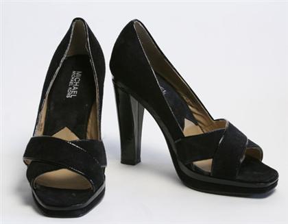 Appraisal: Michael Kors high heel platform shoes contemporary Black suede with