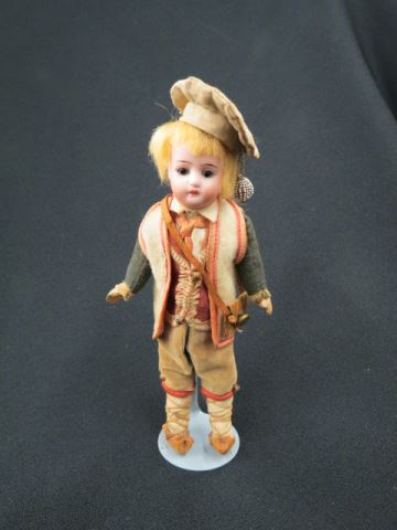 Appraisal: German Bisque Head Boy Doll original clothing marked Germany