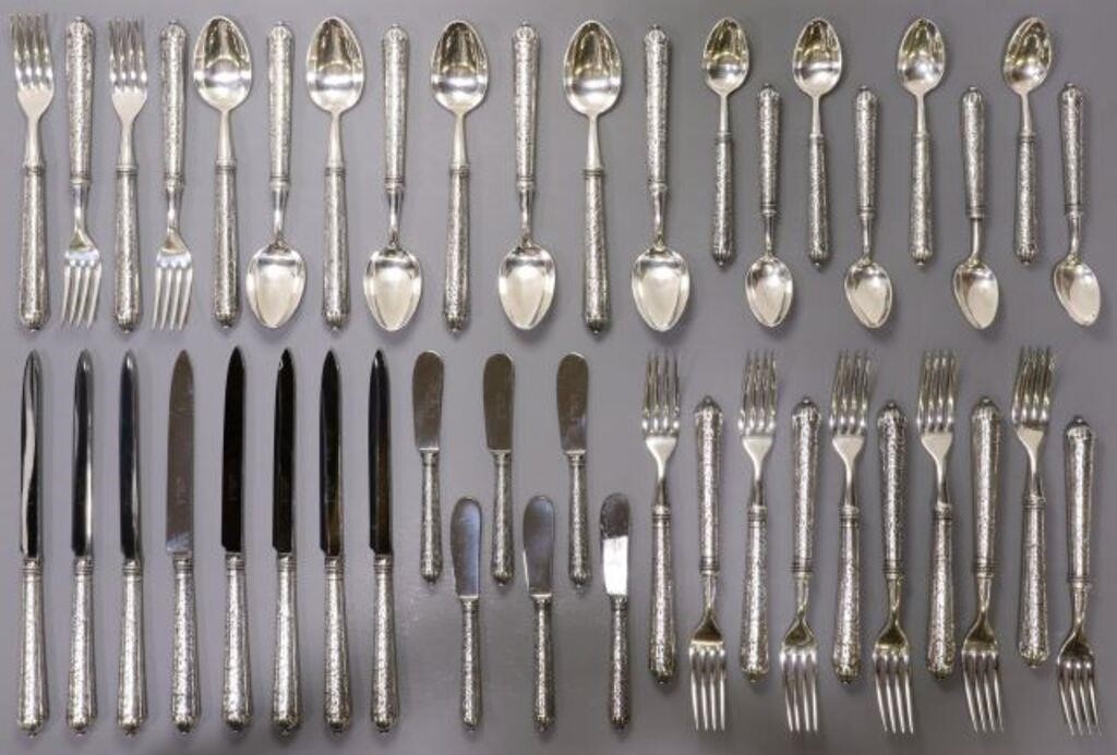 Appraisal: lot of French silverplate flatware service Alain Saint-Joanis in the