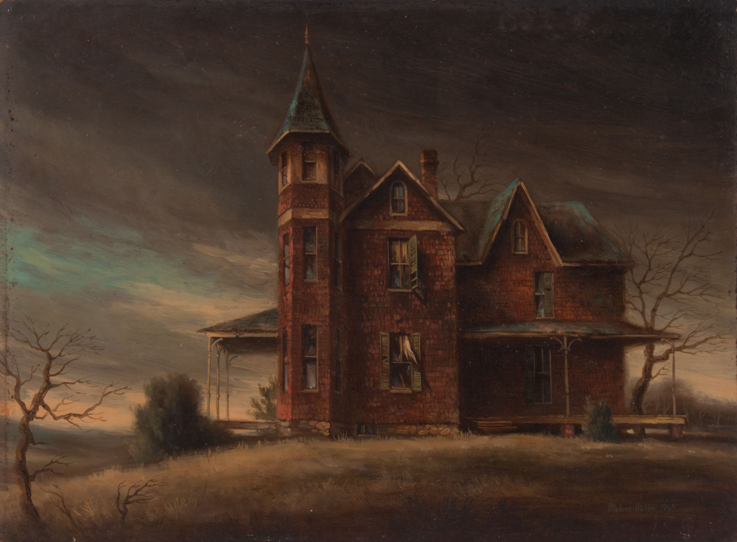 Appraisal: Melvin Miller Abandoned House oil on masonite Melvin Orville Miller