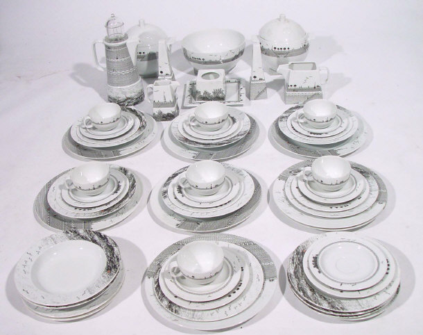 Appraisal: Extensive Rosenthal Studioline coffee dinner service with transfer printed stylised