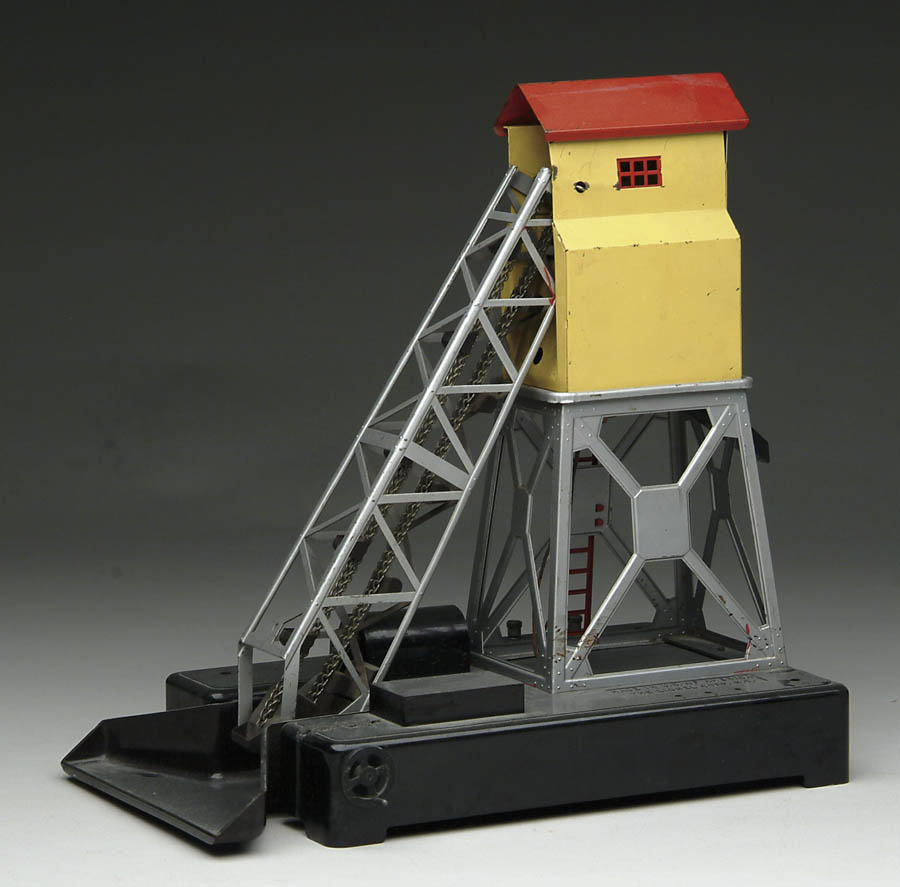 Appraisal: LIONEL HAND OPERATED COAL ELEVATOR Yellow with red roof red