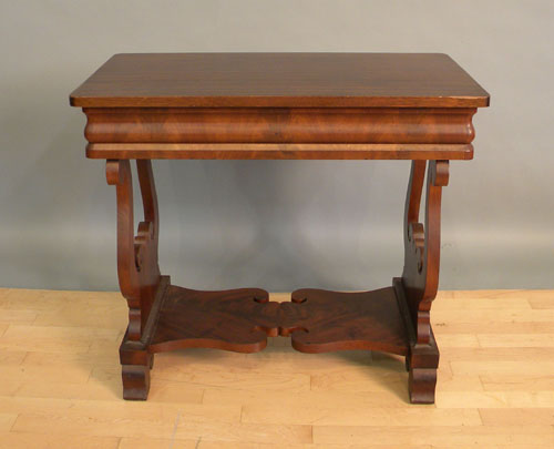 Appraisal: York Pennsylvania Empire mahogany games table mid th c made