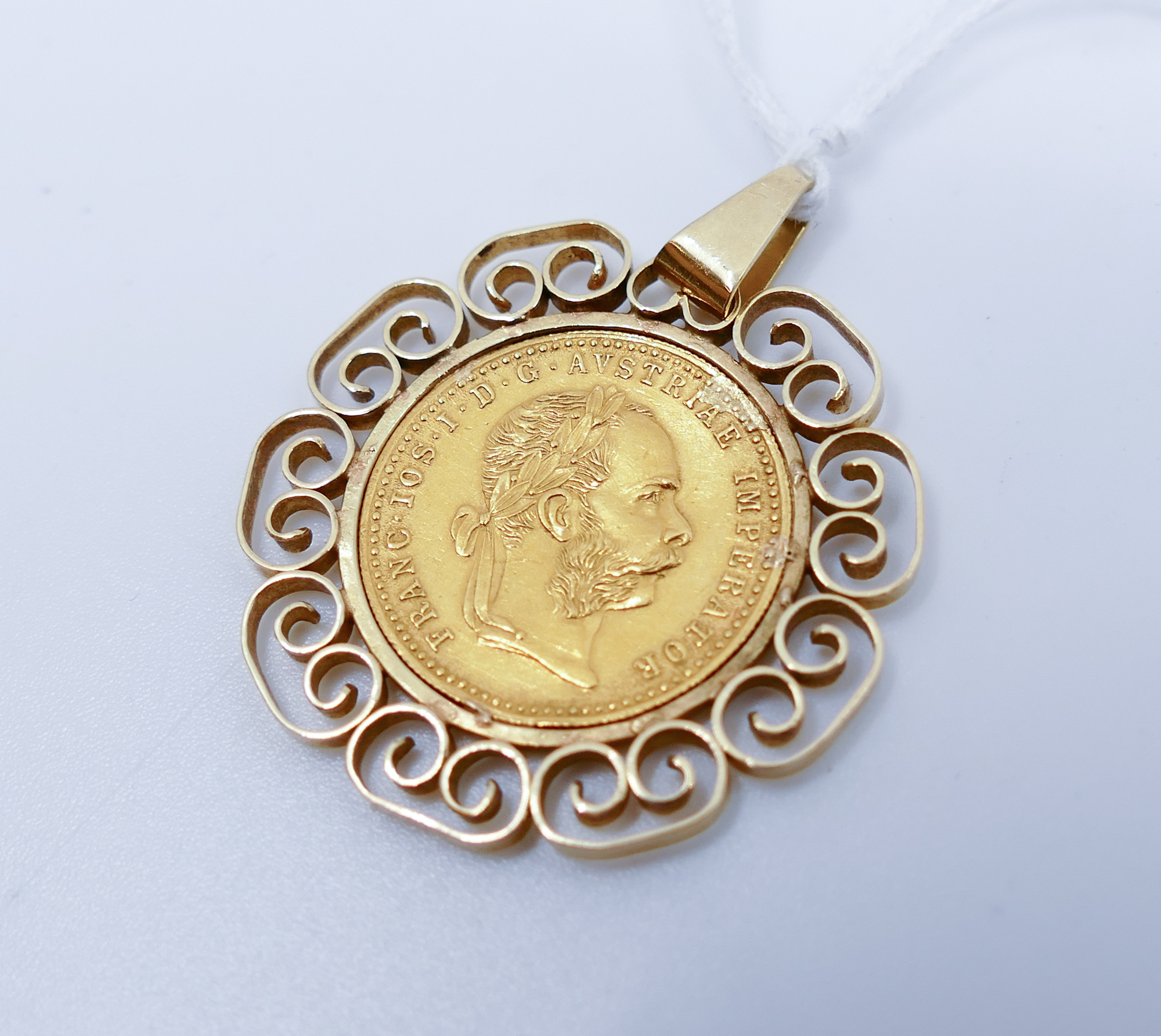 Appraisal: Ducat Austrian Gold Coin in K Bezel- g