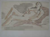 Appraisal: Shepherd x Nude Drawings Drawings and watercolour washes pen and