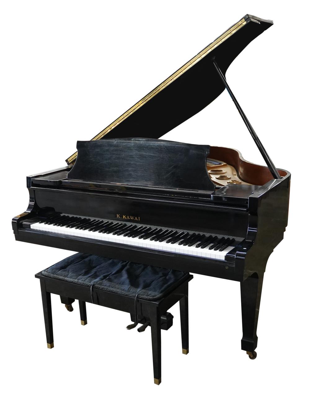 Appraisal: KAWAI BLACK LACQUERED PIANO model KG- D serial no with