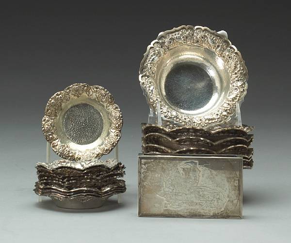 Appraisal: A group of silver table articles Including - standard finger