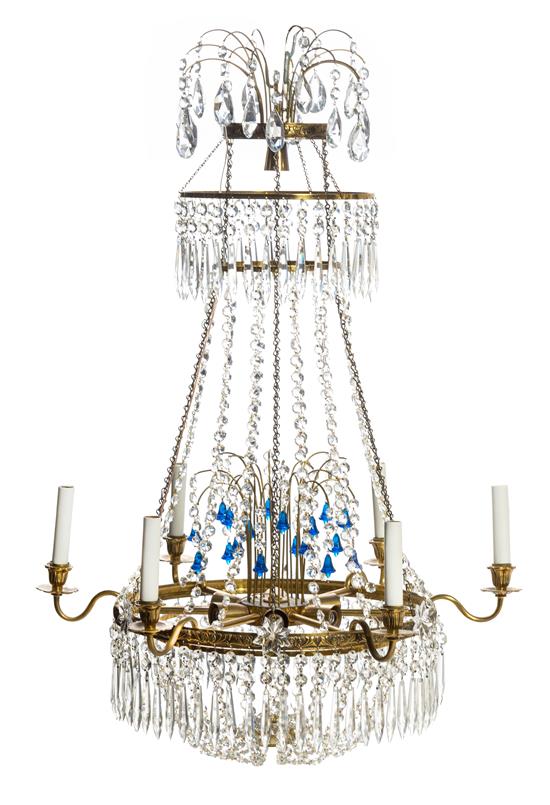 Appraisal: Sale Lot A Baltic Style Gilt Metal Twelve-Light Chandelier with