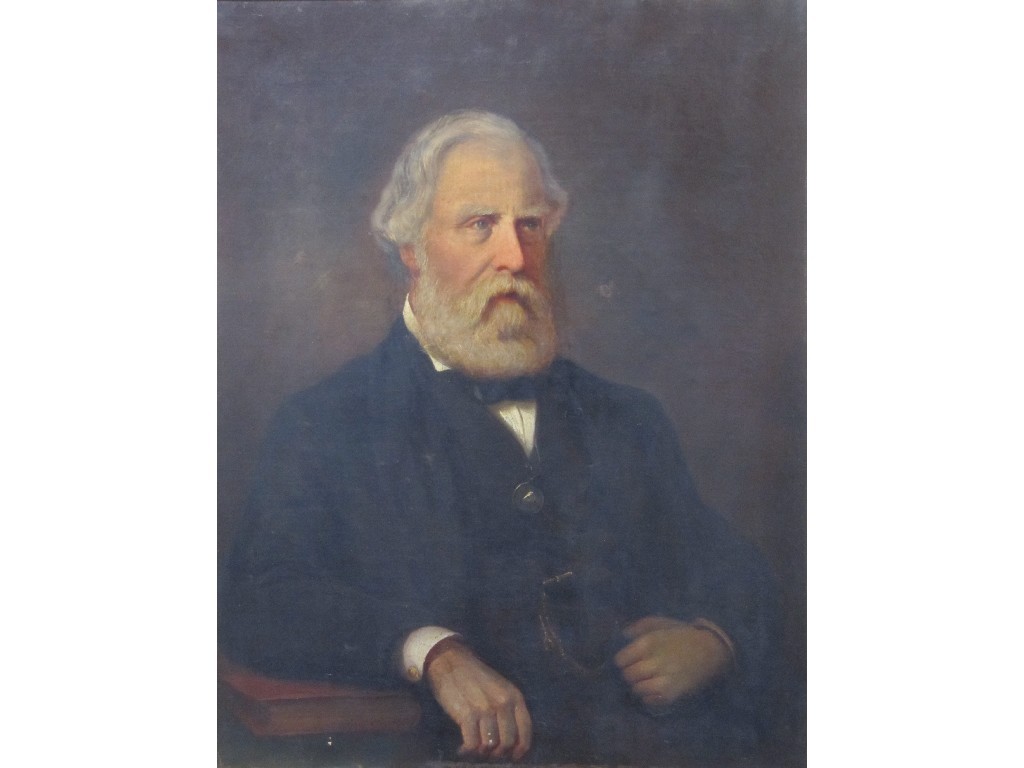 Appraisal: Late th Century oil on canvas portrait of a gentleman