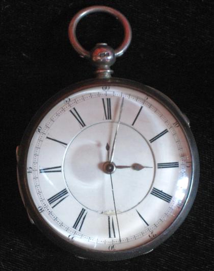 Appraisal: English silver open face pocket watchr shanfield manchester circa