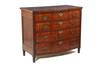 Appraisal: CHEST OF DRAWERS - Sheraton period mahogany four drawer bow