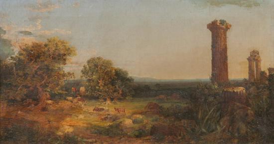 Appraisal: JASPER FRANCIS CROPSEY American - ITALIAN LANDSCAPE WITH RUINS signed