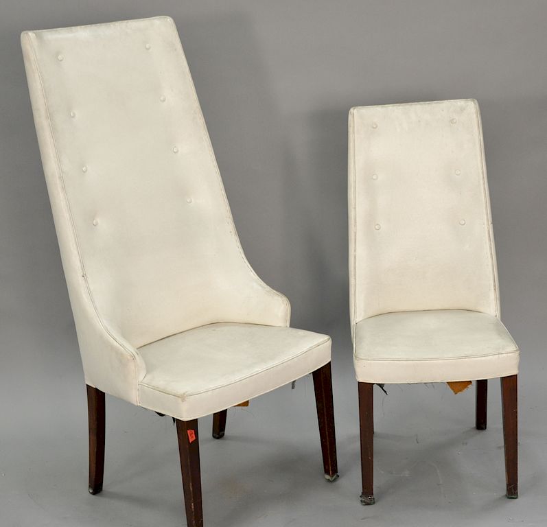 Appraisal: Set of twelve vinyl upholstered chairs in two sizes ht