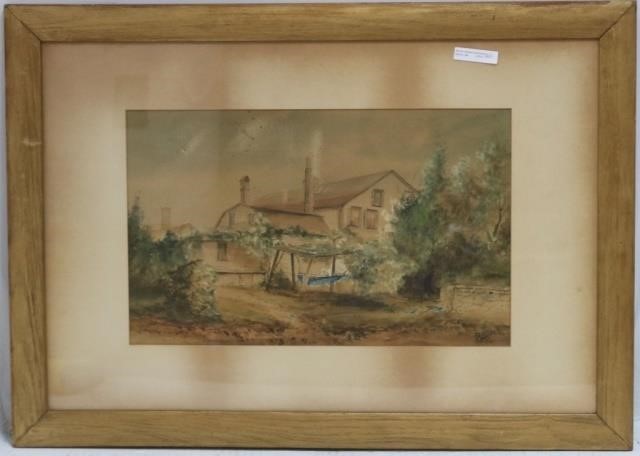 Appraisal: PAULINE M COLYAR - NEW BEDFORD CA WV WATERCOLOR DEPICTING