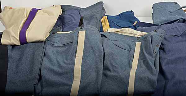 Appraisal: U S Assorted Military Pants Lot of Nine Lot includes