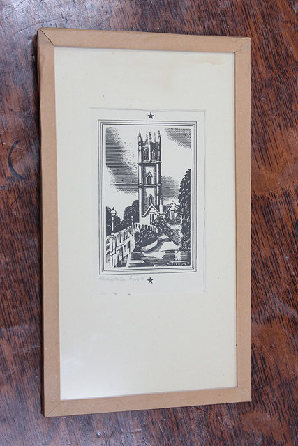 Appraisal: A SMALL WOOD BLOCK PRINT of Magdalen Bridge by McKerrow