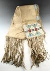 Appraisal: NATIVE AMERICAN BEADWORK - th C Sioux Saddle Bag with