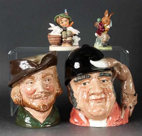 Appraisal: Two Royal Doulton character jugs ''Robin Hood'' and ''Gone Away''