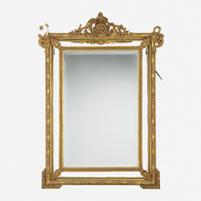 Appraisal: Regency Style MIRROR USA th centurygilt wood mirrored glass h