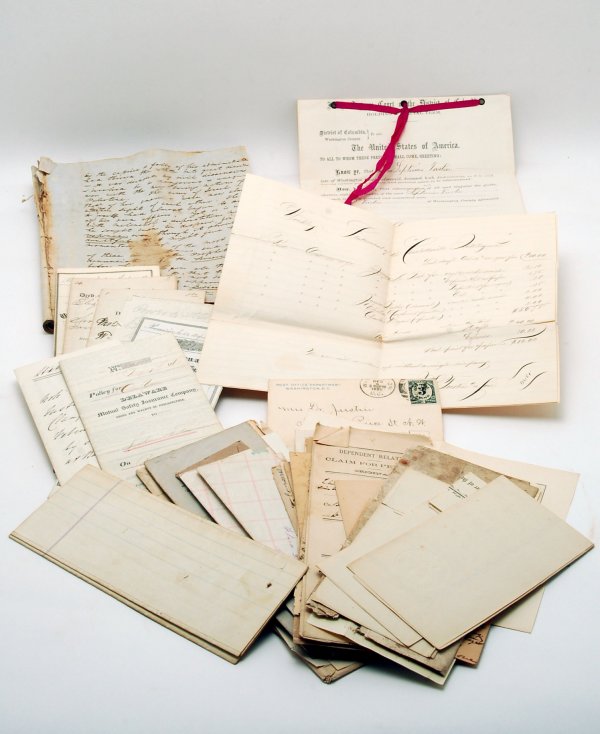 Appraisal: Large collection of Miscellaneous Manuscript items relating to real estate