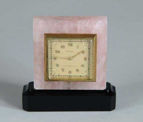 Appraisal: SMALL BEDSIDE CLOCK BY J E CALDWELL CO Eight day