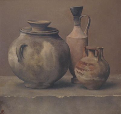 Appraisal: Paul de Pidoll French - Still life of three early