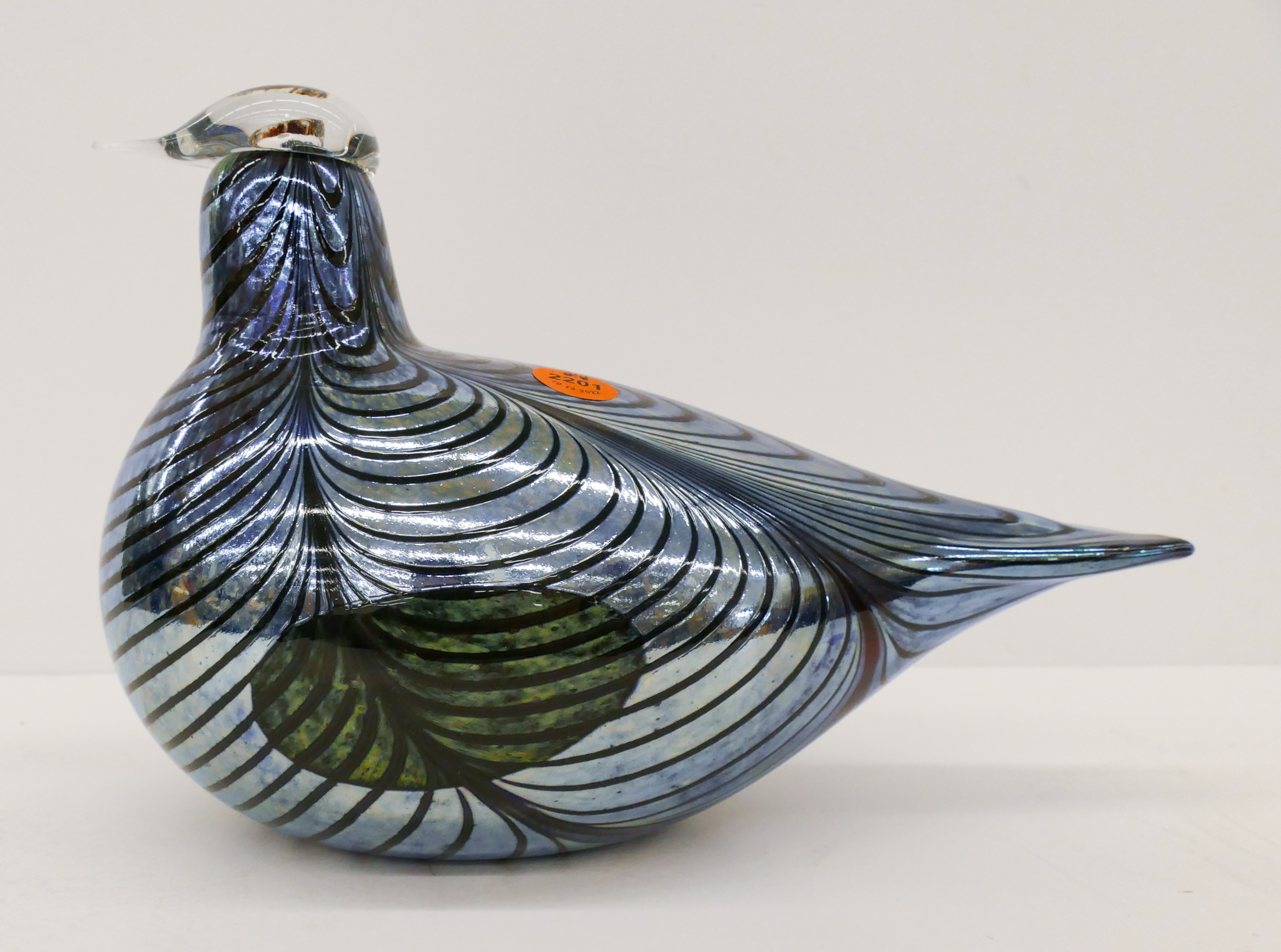 Appraisal: Oiva Toikka ''Silver Pheasant'' Iittala Nuutajarvi Glass Bird ''