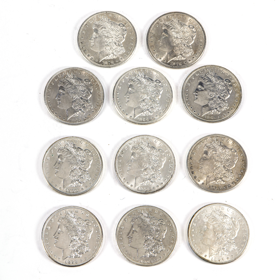 Appraisal: LOT OF US MORGAN SILVER DOLLARS Lot of US Morgan